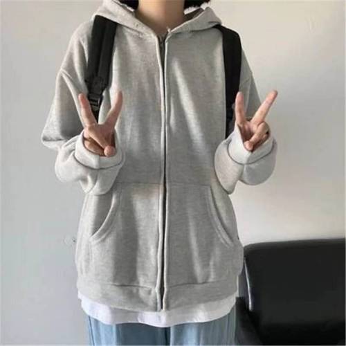 Autumn and Winter Women‘s Zipper Sweater Women‘s Coat Cardigan Hoodie Sports Top Casual Bottoming Pocket Foreign Trade