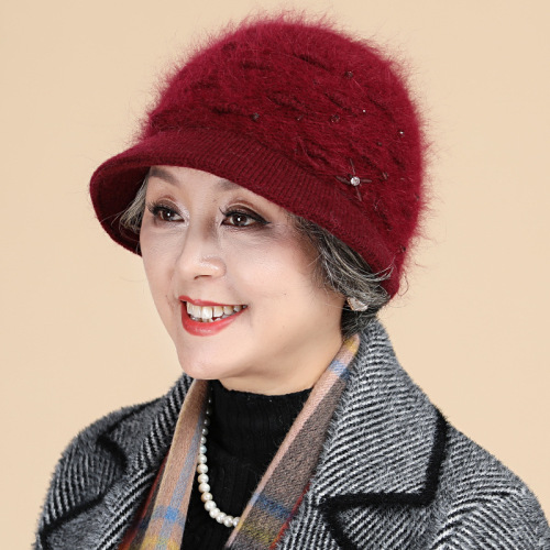 [hat hidden] fashionable all-match autumn and winter old hat outdoor cold-proof warm rabbit-sheep hair combination bucket hat women
