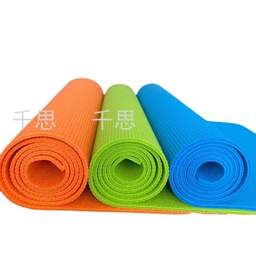 Qiansi PVC Yoga Mat Thickened Non-Slip Yoga Practice Mat Fitness Mat Home Outdoor Yoga Mat 