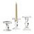 European Crystal Glass Candle Holder Wedding Ceremony Candlestick Props Candlelight Dinner Decoration Table Candlestick Ornaments
