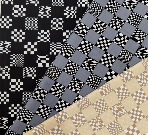 Digital Printing Brushed Fabric Chessboard Plaid Ornament Fabric