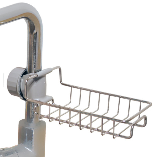 stainless steel faucet storage rack rag draining rack kitchen bathroom adjustable sink storage rack