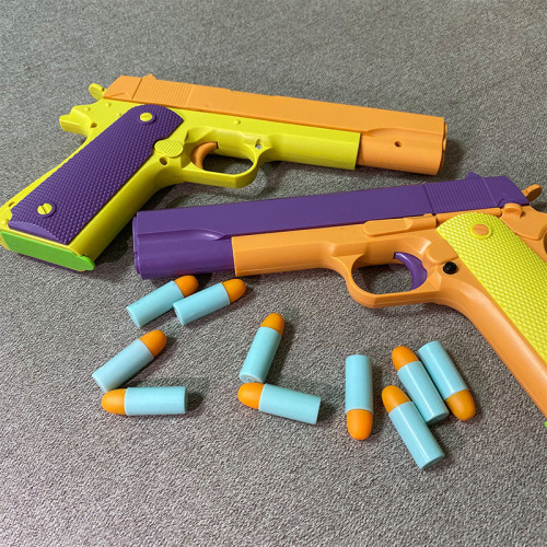 Children‘s Toy Gun Soft Bullet Semi-automatic Lower Bullet Supply Simulation Pistol Soft Bullet Gun Fight Kindergarten Stall Wholesale
