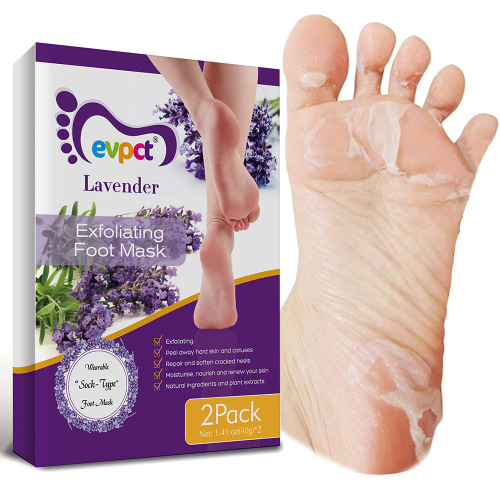 evpct Foot Mask 2-Piece Lavender Aloe Exfoliating Dead Skin Chapped Amazon Cross-Border E-Commerce New Popular