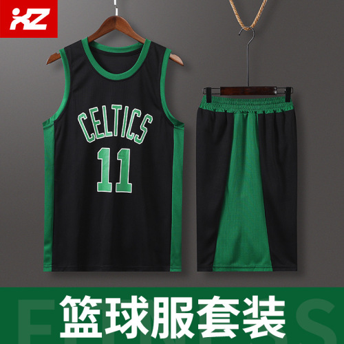 Summer Men‘s Basketball Clothing Sports and Leisure Suit Printed Logo