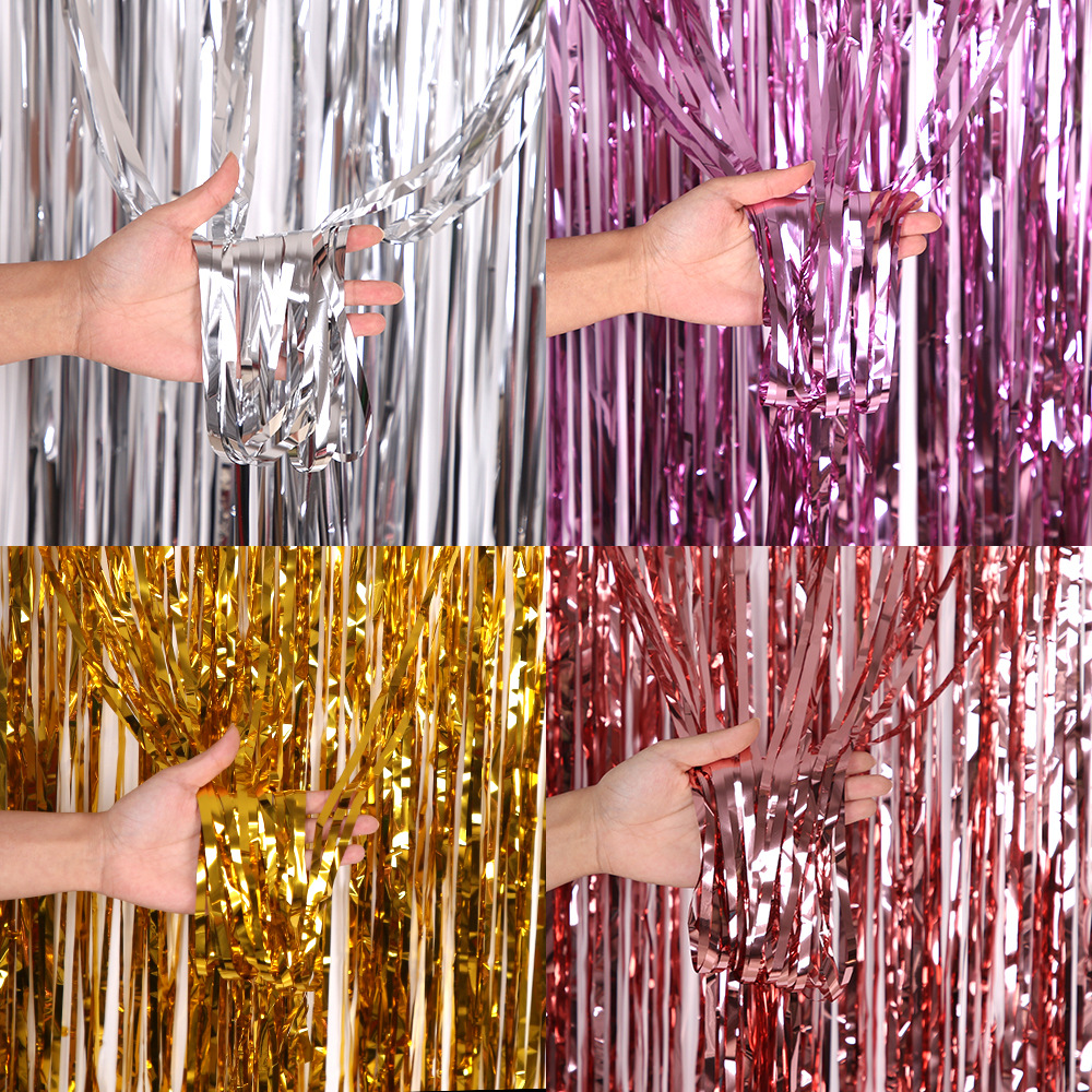 Party Decoration Tinsel Curtain Photography Background Wall Decoration Wedding Birthday Party Decora