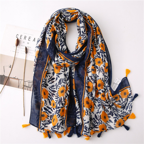 japanese artistic fresh cotton and linen scarf vintage stitching bohemian cashew printed scarf beautiful sunscreen scarf