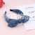 Striped Two-Color Korean Headdress Wide Edge Fabric Knotted Hair Hoop Sweet and Simple Hair Pressing Hairpin Super Fairy Wild Headband