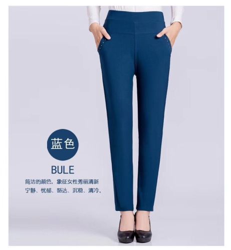 Middle-Aged and Elderly Women‘s Winter Pants Fleece-Lined Thickened plus Size Mother‘s Wear New Middle-Aged Women‘s Pants Autumn