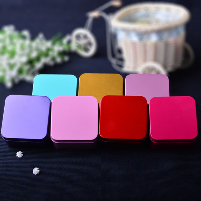 Tinplate Box Wedding Candies Box 6.5 Small Square Square Square Filling Gift Candy Packing Box Tinplate Box Wholesale