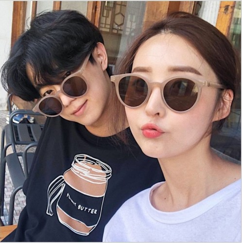 korean Fashion Aqin Lin Xiaozhai Internet Celebrity Sunglasses Mocha Milk Tea Sunglasses Stall Sunglasses 