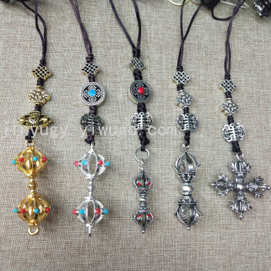 精品藏传佛教金刚杵法器吊坠男女项链合金宗教用品