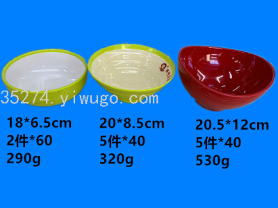 Melamine Tableware Melamine Bowl Large Quantity of Stock Stock Low Price Processing Noodle Bowl Rice Bowl Soup Bowl Can Be Sold by Ton