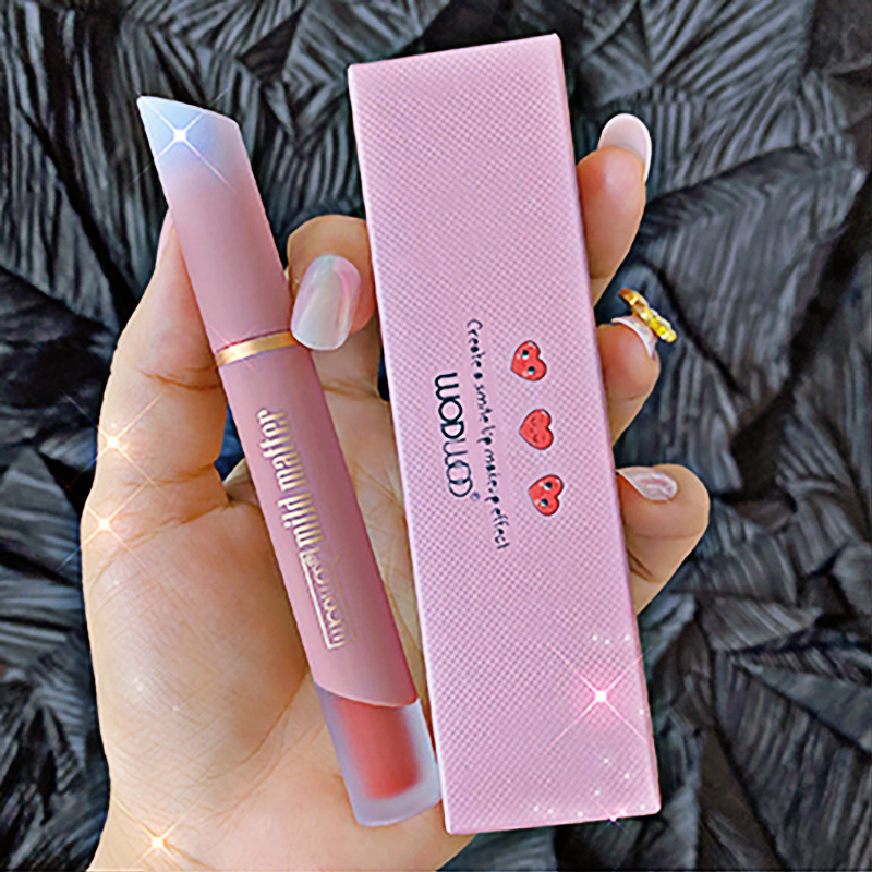 wodwod轻柔心语粉雾唇泥 哑光雾面不拔干学生女显白平价空气唇釉