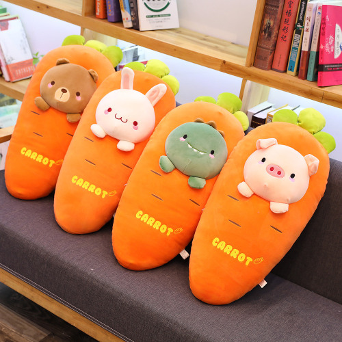 cute carrot pillow plush toy net red doll sleeping bed doll avocado doll girl super soft