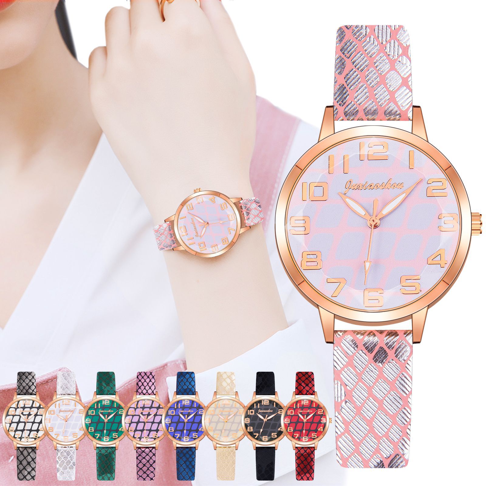 Casual Women's Watch Mesh Belt Digital Surface Women's Quart...