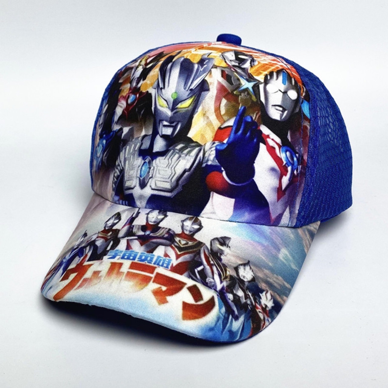Children's Hat 3D Ultraman Baseball Cap Summer New Children's Cartoon Mesh Peaked Cap Fore