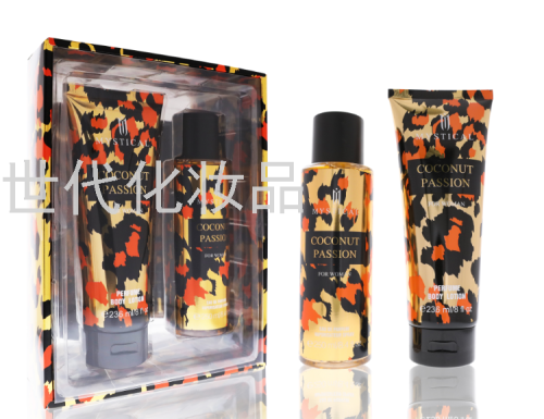 new foreign trade perfume body spray set body mist + body lotion