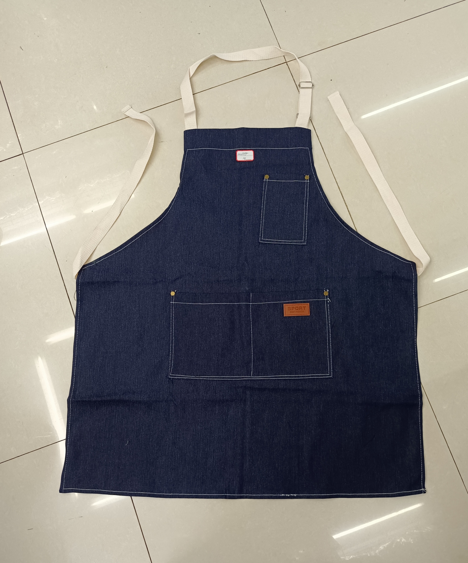 牛仔三口袋围裙