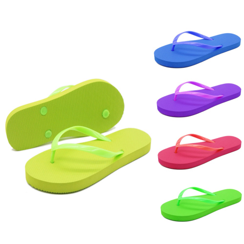 summer fashion plain color flat heel flip flops women‘s solid color all-match sandals