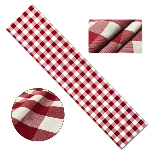holiday party supplies wedding wedding christmas birthday dark red white plaid table runner pillowcase table mat cup mat