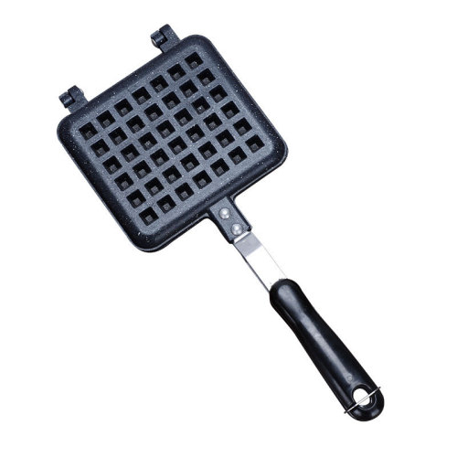 outdoor single-head waffle frying pan oven export die-cast aluminum non-stick coating household double-sided baking pan rack