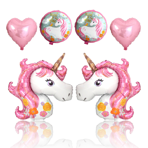 manufacturer girl birthday room layout pink one-man horse pink peach heart love round one-man horse aluminum balloon