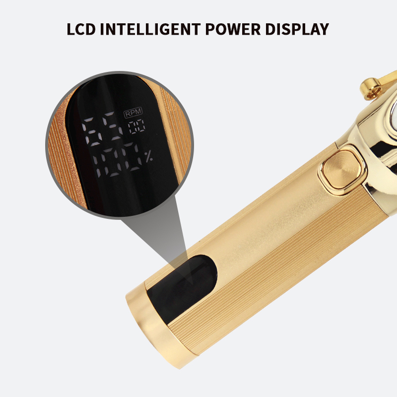 Linlu LR-568 Long Endurance LCD Display Men's Hair Scissors R-Shaped Steel Cutter Head One-Touc