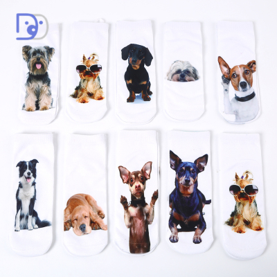 Dog socks 3D animal print socks creative dog print socks man socks single-sided printed socks woman