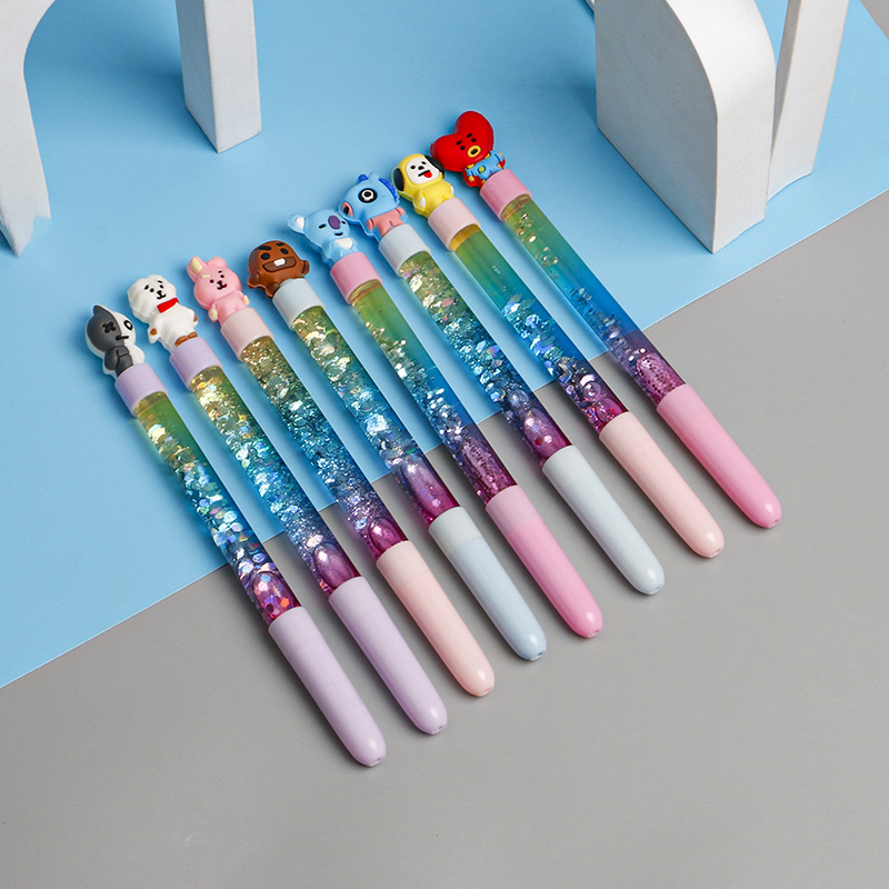 创意萌物流沙中性笔学生书写文具中性笔新品上市外型美观