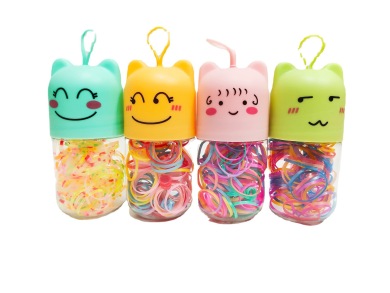 卡通一次性皮筋可爱盒装胶圈拉不断高弹加厚发圈