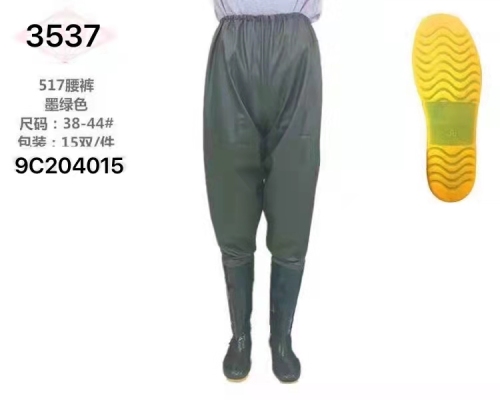 Half-Length Wader Waist Rice Transplanting Shoes Waterproof Rain Pants Catch Fish Fishing One-Piece Rain Boots
