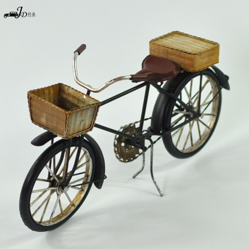 Retro Tin Crafts Ornament Decoration Big National Defense Bicycle Model Birthday Gift Home Ornament