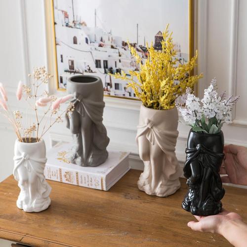 creative ceramic human body series storage ceramic vase dried flower flower decoration ornaments