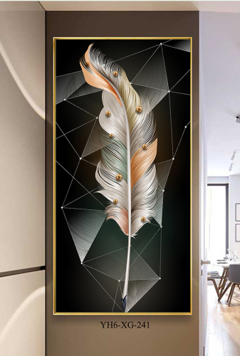 Light Luxury Abstract Style Painting Family Living Room and Hotel Corridor Decorative Painting Affordable Luxury Style Crystal Porcelain Painting High-End Hanging Painting
