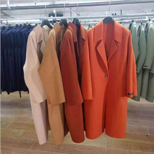 foreign trade women‘s clothing autumn and winter woolen overcoat mid-length tail goods 2022 fashion miscellaneous girl coat stall supply