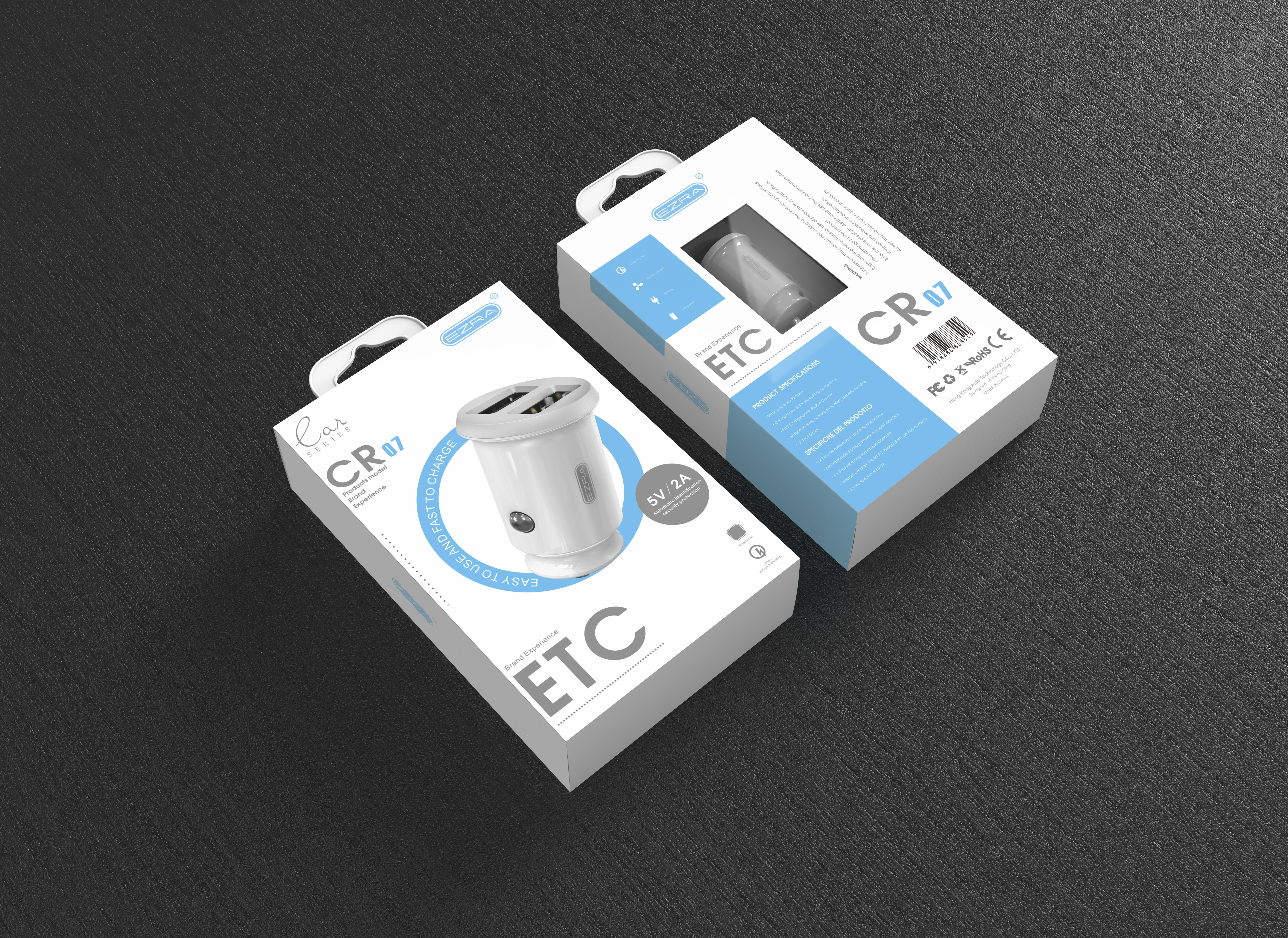 Supply Ezra New Double Usb Car Charger Car Charger Mini Gift Car Charger Mobile Phone Universal
