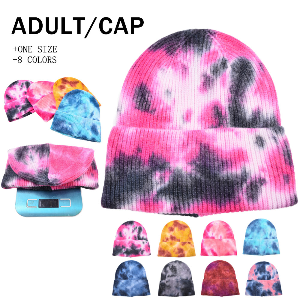 Foreign Trade New Tie-Dye Knitted Hat European and American ...