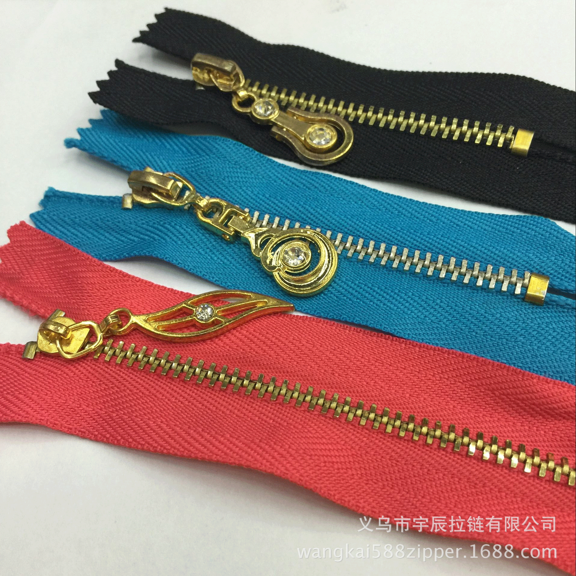 Manufacturer Customized No. 3 Brass Closed Metal Zipper All ...