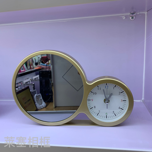 fashion crafts with clock magic mirror photo frame decoration