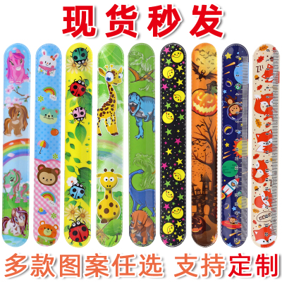 Factory Direct Supply Amazon Children's Cartoon PVC Ring Pop Bracelet Waterproof Racket Wrist Strap Sugar Toy Gift