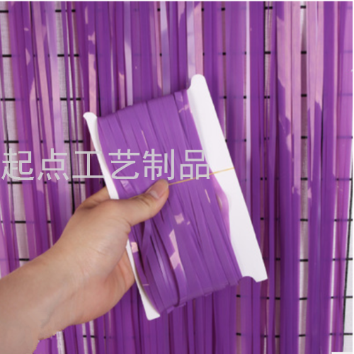 2 M Tinsel Curtain Door Curtain Color Laser Matte Macaron Color Party Tassel Background Wall Christmas Wedding Sequins