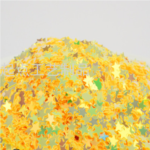4mm Golden Light Five-Pointed Star Sequin Nail Sequins Slim Crystal Mud DIY Material Glitter Eye Makeup Patch Sequins