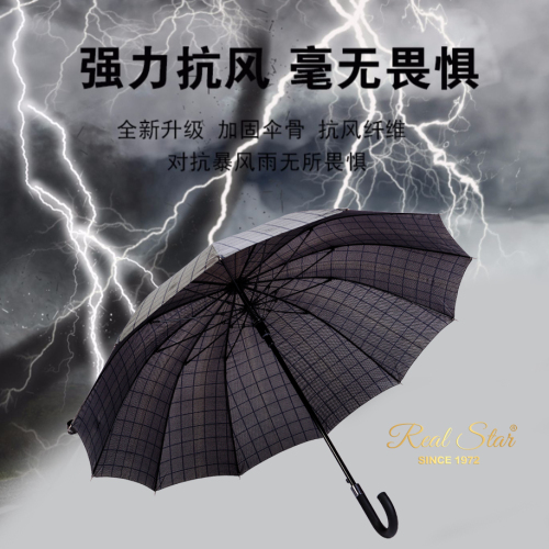 xingbao umbrella 1908 plaid umbrella 12-bone long umbrella full fiber umbrella stand umbrella men‘s business umbrella long umbrella