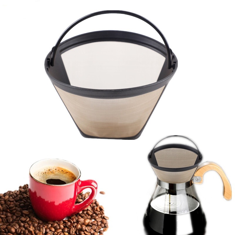 Coffee Filter Screen Stainless Steel Hand Made Coffee Maker Filter-Free Paper Filter Drip Type Coffe