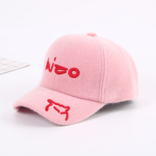 cold winter warm plush baseball cap korean style characteristic peaked cap casual all-match multicolor trendy fashion hat