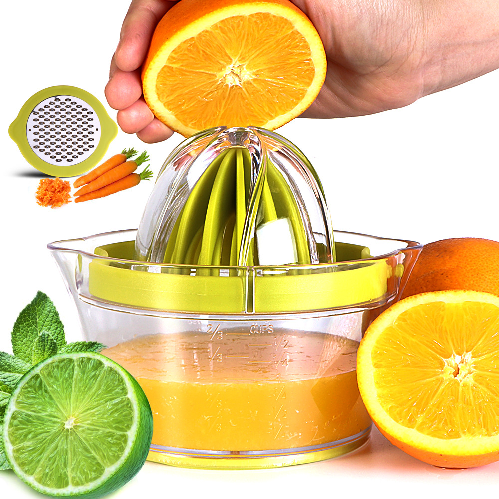 New Hot Sale Plastic Multifunctional Manual Juicer Fruit Press Juice Juicer Cup Orange Lemon Juice S