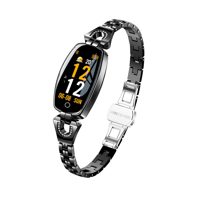 H8 Fashion Smart Bracelet HD Color Screen Weather Forecast Dynamic UI Heart Rate Blood Pressure Heal