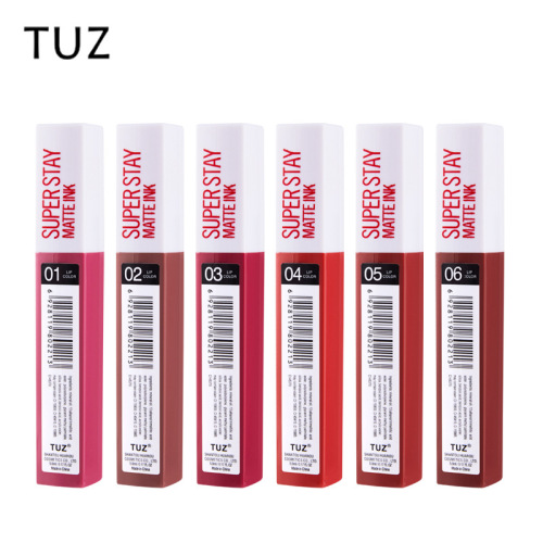 tuz no stain on cup lip lacquer display box lipstick lip gloss no stain on cup nourishing long-lasting not easy to fade foreign orders cross-border makeup