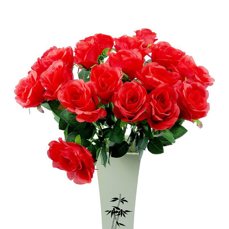 Screen Artificial Flower in Stock Wholesale Artificial Rose Single Stem Rose Silk Flower Artificial 